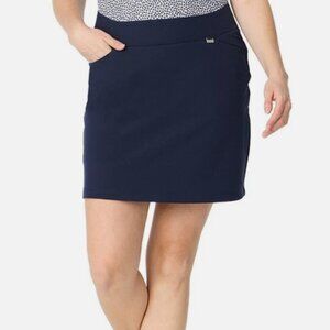 GREG NORMAN Small Stretch Golf Tennis Skort Navy Blue Bike Shorts Athleisure